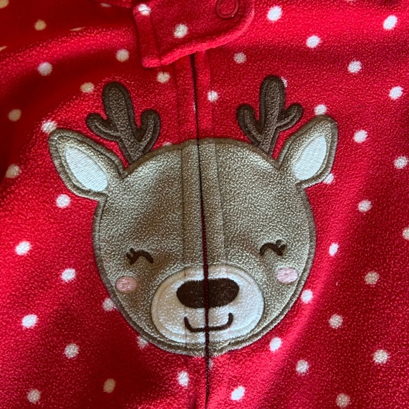 Carter’s Reindeer Fleece Footies - Picture 2 of 4